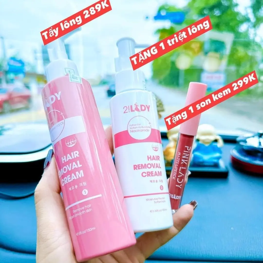 Com bo kem tẩy lông 2Lady Magic Skin