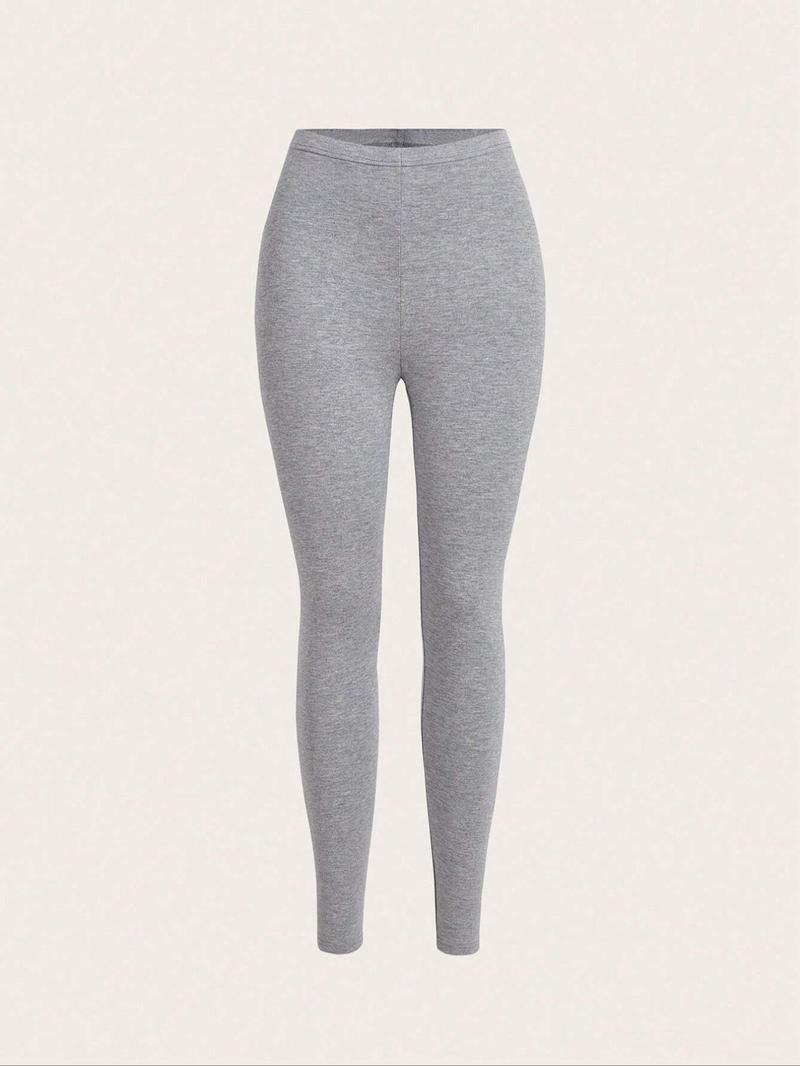 Product Introduction of Women's Solid Color High Stretch Leggings, Casual Comfy Breathable Skinny Pants for Daily Wear, Ladies Bottoms for All Seasons 1