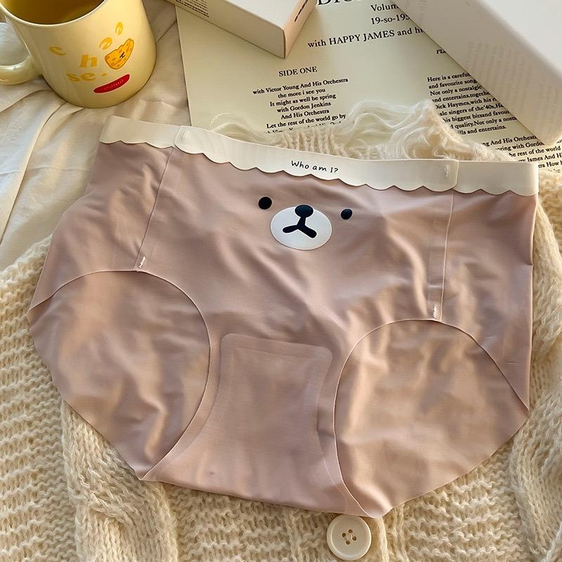 Product Introduction of Set 5 Quần Lót Su Lạnh Mặt Gấu Không Đường May Cạp Vừa A23 5