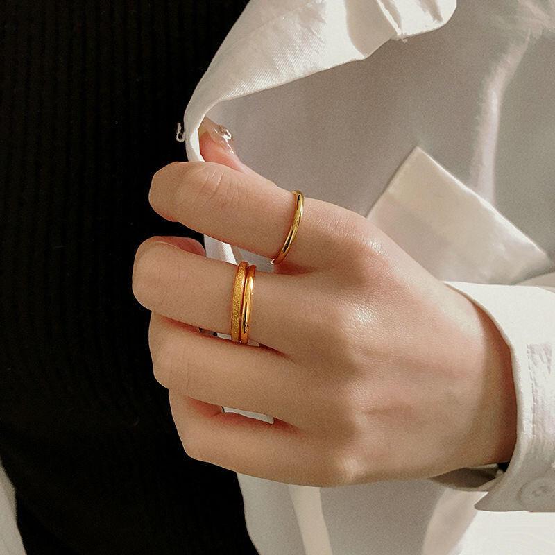 Product Introduction of Yuki's 3pcs New Fashion Rings For Women Jewelry Wedding Adjustable Opening Of Three-piece Suit Engagement Stainless Steel Three Ring Set 7