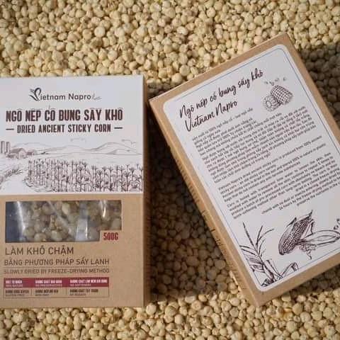 Ngô Nếp Bung Sấy Lạnh 500g Date 2025 Không biến đổi GENE Sản Phẩm Tâm Huyết của Napro vì sức khỏe cho người tiêu dùng , An tâm mua sắm tại omnimall Food 3