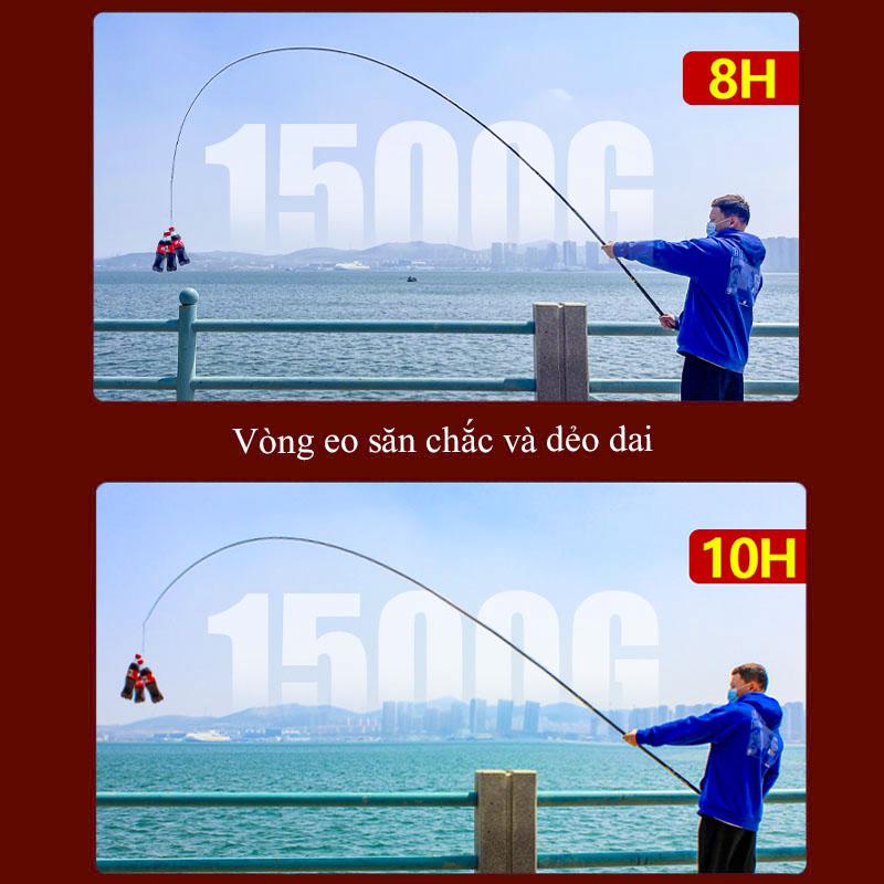 [ KHÔNG BẢO HÀNH ]Cần Câu Tay Rice Fishing Tần Vương câu thi đấu độ cứng 8H , 10H siêu nhẹ CC-20 7