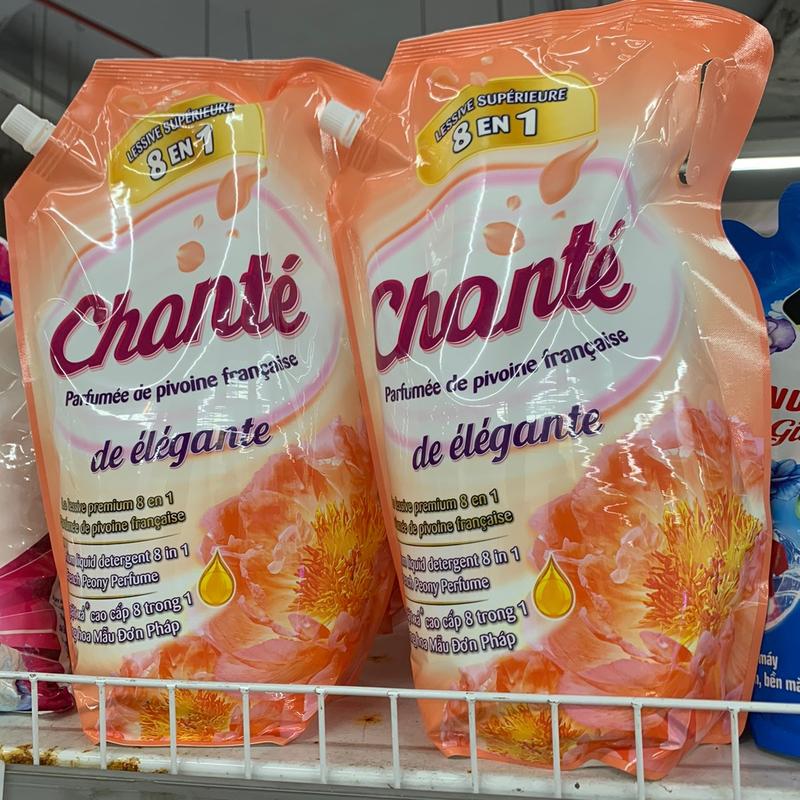 Nước giặt xả Chante 8in1 hương hoa mẫu đơn 3,2kg