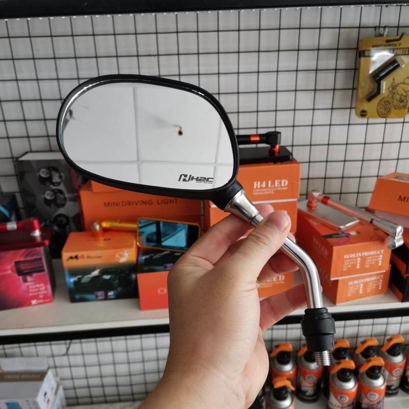 Gương xe máy 1 cái trái kiểu Spark chân inox chân 10li Phụ Kiện Phụ Tùng