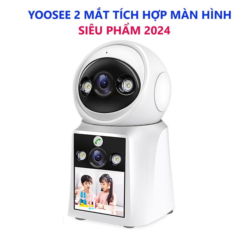 Camera YOOSEE Gọi Video (2 MẮT CAM 1 MÀN HÌNH) Đàm thoại 2 chiều - Xoay 360 độ , Phát hiện chuyển động- Camera Wifi Trong Nhà