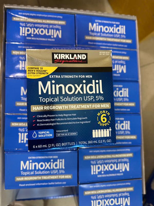 Dung dịch Minoxidil KirKland 5% dạng lỏng hỗ trợ mọc tóc, râu - Hộp 6 lọ (date 2026) tinh chat 3