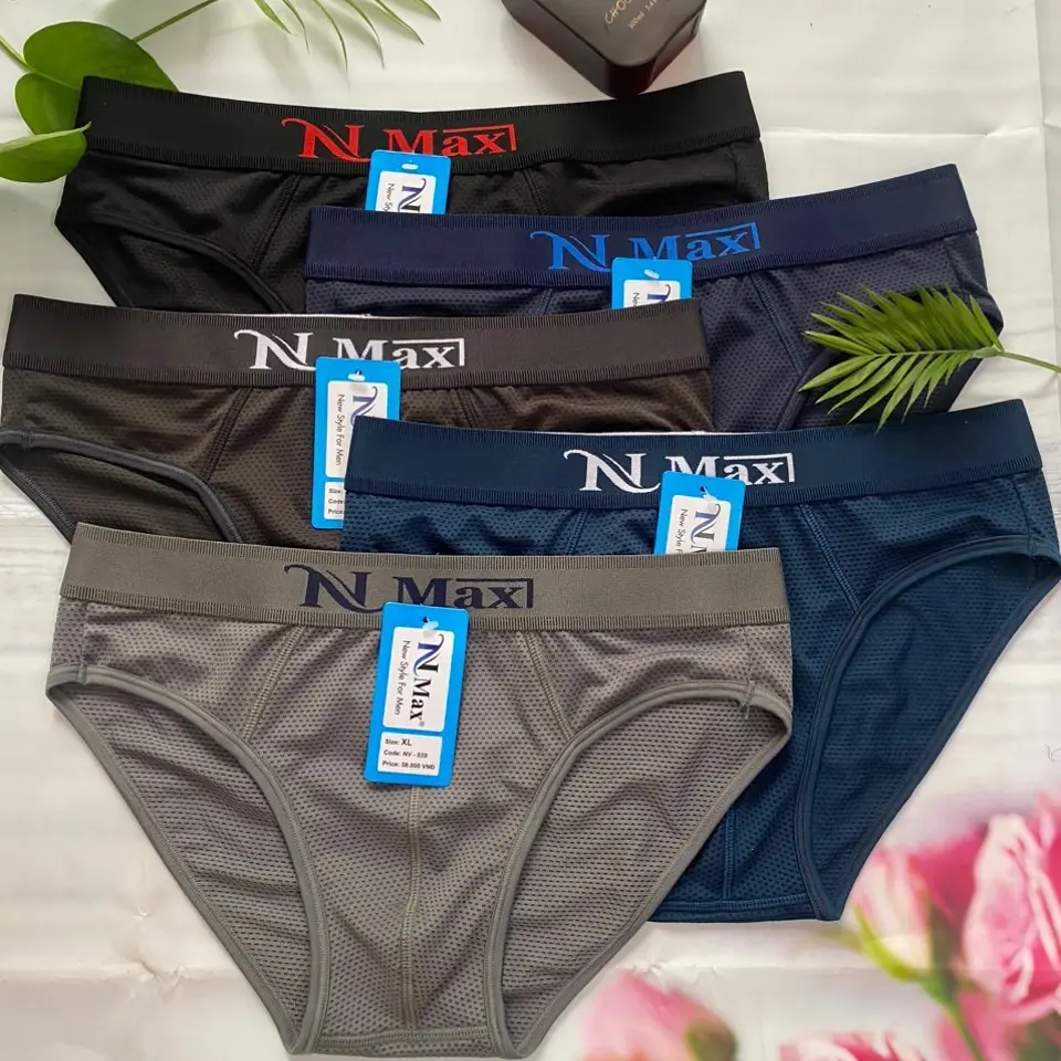 Combo 4,5,6 Quần Sịp Nam Lưới Thun Lạnh Thông Hơi, quần lót co dãn 4 chiều siêu thoáng mát (MSP 039) Menswear Quần Boxer Nhung