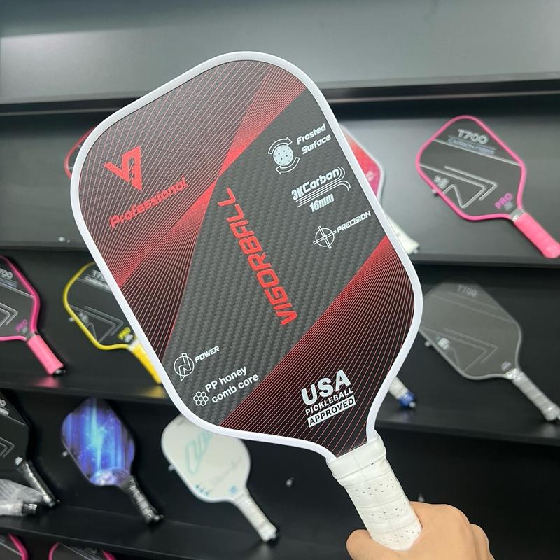 Vợt pickleball VIGORPFILL carbon3k chính hãng ( kèm 01 bóng 01 quấn cán ) không tặng bao vợt  Phù hợp với cổ tay khá , Mặt vợt nhám đánh công thủ toàn diện