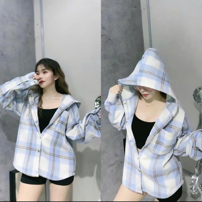 Áo Khoác Chống Nắng Sơ Mi Kẻ Sọc Caro Thời Trang Dành Cho Nữ  và Nam 6
