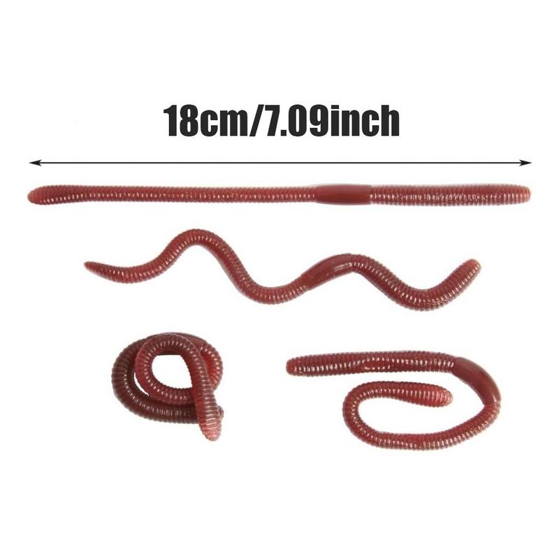 Product Introduction of Realistic Elastic Animal Fishing Bait, 10/20pcs Soft Artificial Fishing Earthworm Baits, Multi-functional Equipment for Outdoor Fishing 1