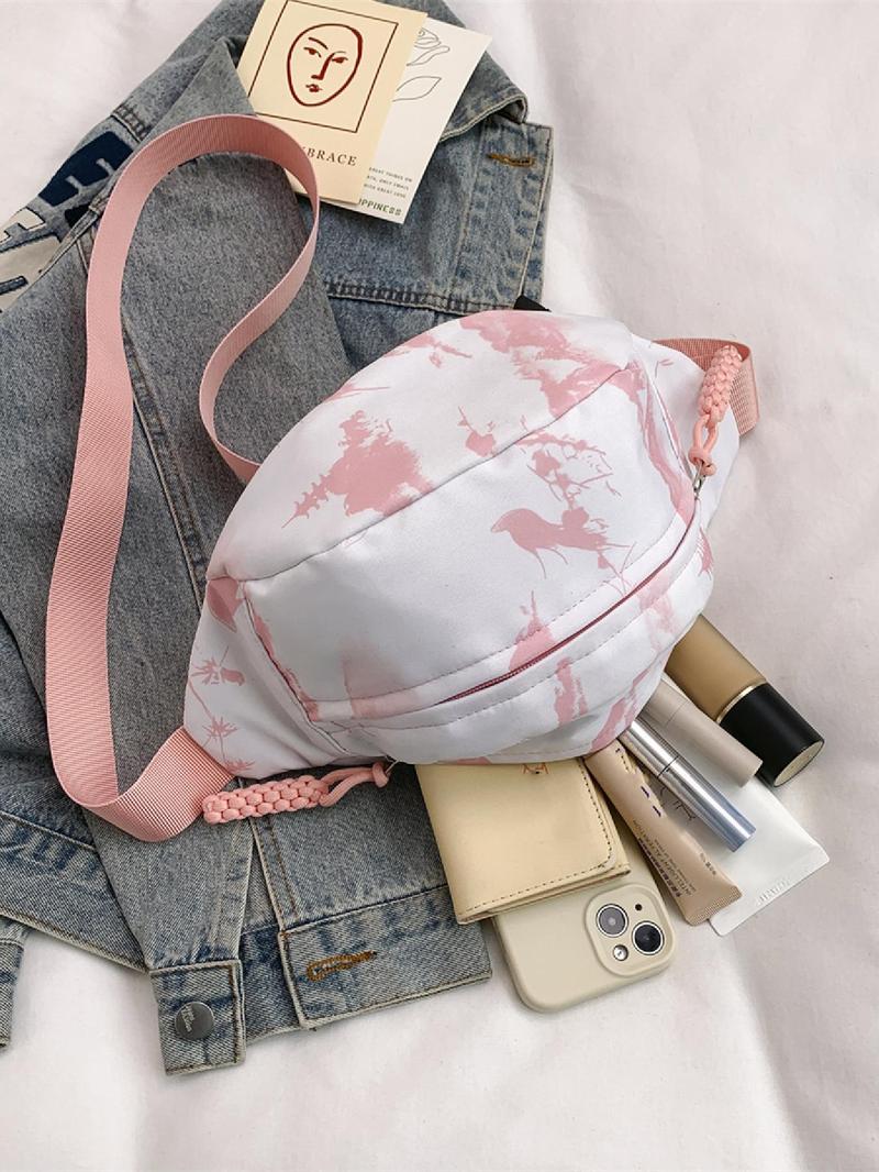 Product Introduction of Fashionable Floral Pattern Fanny Pack, Casual Versatile Zipper Sling Bag for Women, Trendy All-match Chest Bag for Daily Used 7