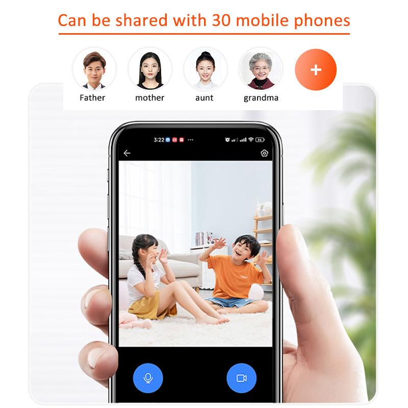 Product Introduction of Intelligent surveillance camera visual two-way video call one-click call home baby monitor with screen 7