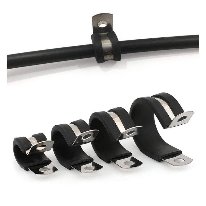 Product Introduction of High quality Metal Wiring Hose Clamp R-type Useful Pipe Mounting Fix Bracket Durable Cable Fasteners Hardware Electrical Fittings 13