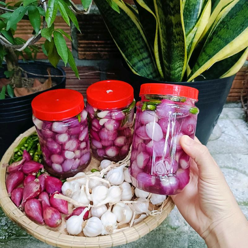  Combo 3 Hủ Hành Tím Lý Sơn Ngâm Chua Ngọt Lọ 500g 