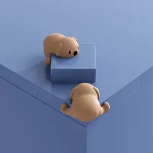 4 Pcs Pelindung Sudut Meja Hewan Lucu Anti-tabrakan Pelindung Sudut Meja Silikon Pelindung Anti-tabrakan untuk Keselamatan Bayi