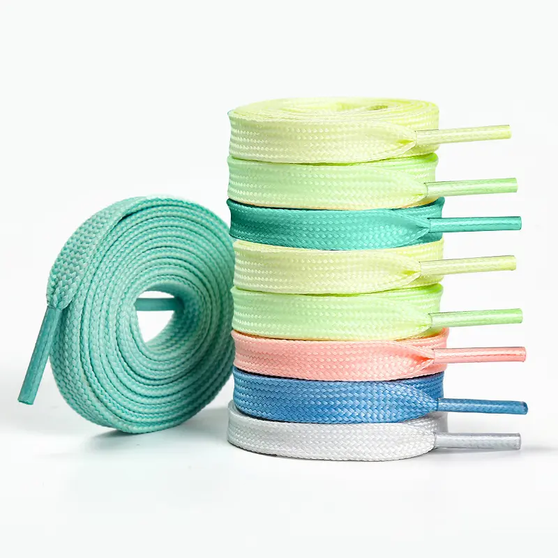 Direct Selling Colorful Shoelaces Lexiang Fit Fluorescent in Stock Luminous Bandlet Luminous Shoelace Pairs