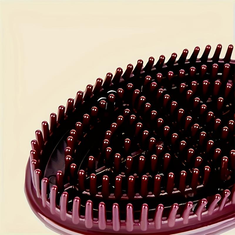 Product Introduction of Bàn Chải Mát Xa Da Đầu Meridian Ma Thuật, 1 Cái, Tay Cầm Bằng Resin Răng Rộng, Với Lông Bàn Chải Cao Su, Thích Hợp Cho Tóc Thường, Chăm Sóc Cơ Thể Salon Chuyên Nghiệp Và Dụng Cụ Gội Đầu 1