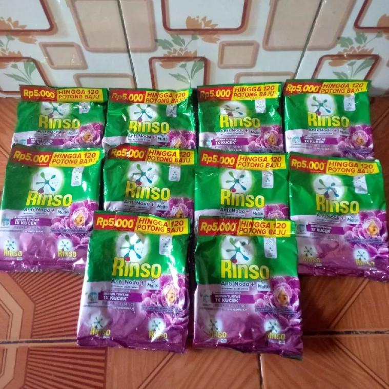 Paket Hemat 7 pcs Detergen Rinso Bubuk 5000an 195gr 2