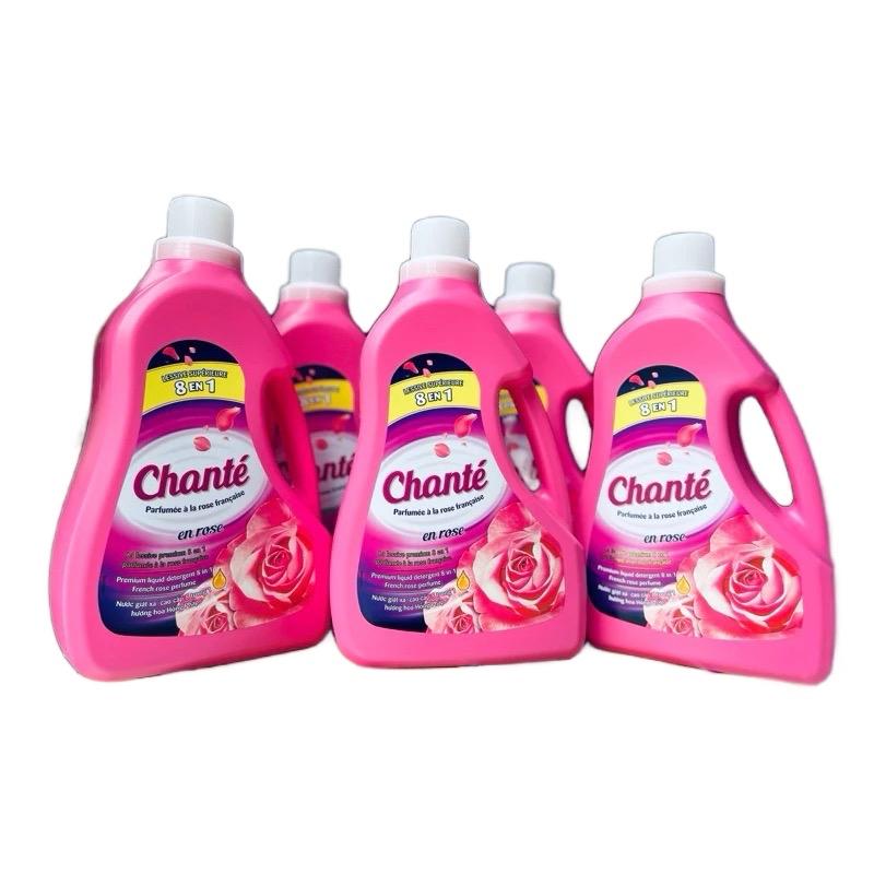 Nước giặt xả Chante' 3,1kg hương hoa hồng pháp, hoa diên vĩ pháp (chính hãng) - Cho Bé