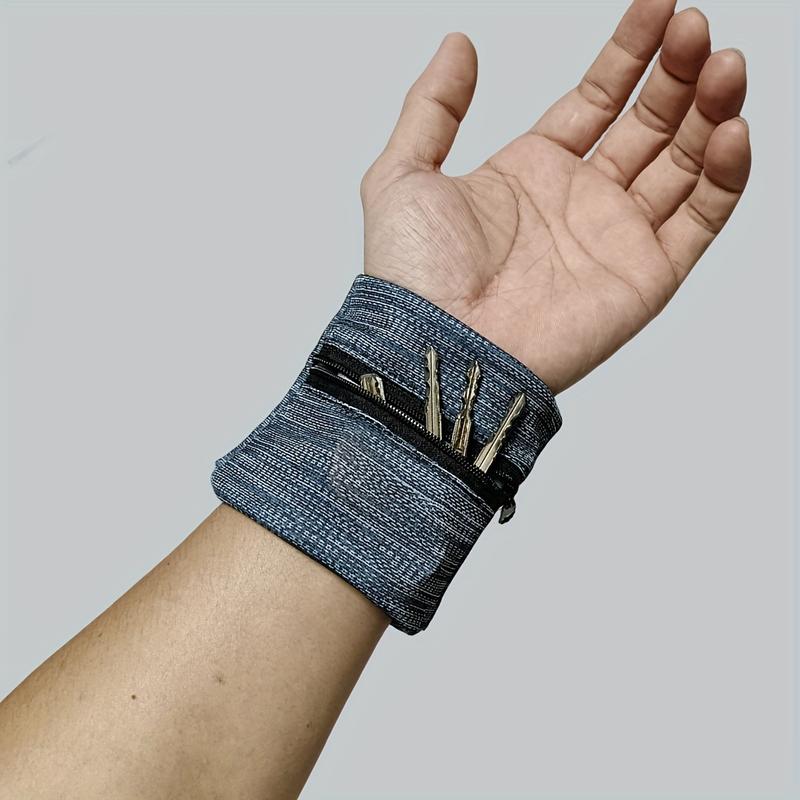 Unisex Running Hand Wrist Guard Storage Bag, Zipper Sweat Band Wrist Support Wristband Sweatband Wrist Wallet, Suitable For Gym Fitness Workout Running Jogging 5