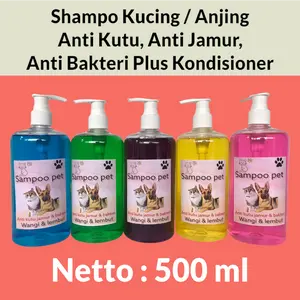 Shampo Kucing / Anjing Anti Kutu Jamur dan Bakteri Netto 500 ml