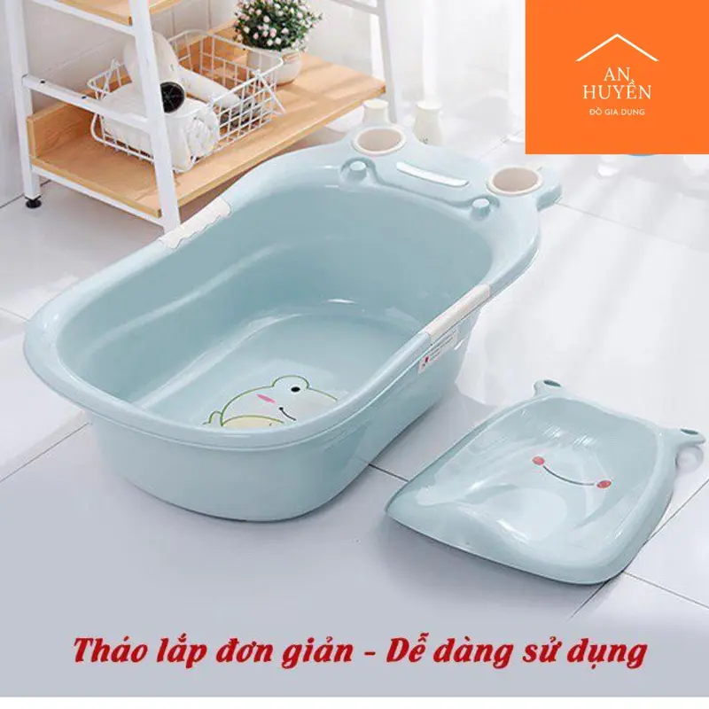 Chậu tắm ếch cho bé hàng Việt Nhật Cao Cấp -Thau tắm cho bé sơ sinh (MS:2203) -Buôn rẻ 01284 Kem Voi 6