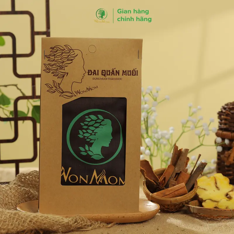 Combo Muối Quấn Bụng Sau Sinh Cỡ Lớn Wonmom ( 4 hủ muối quấn bụng + 1 gen nịt bụng + 1 đai quấn muối + 1 dầu gừng massage) 3