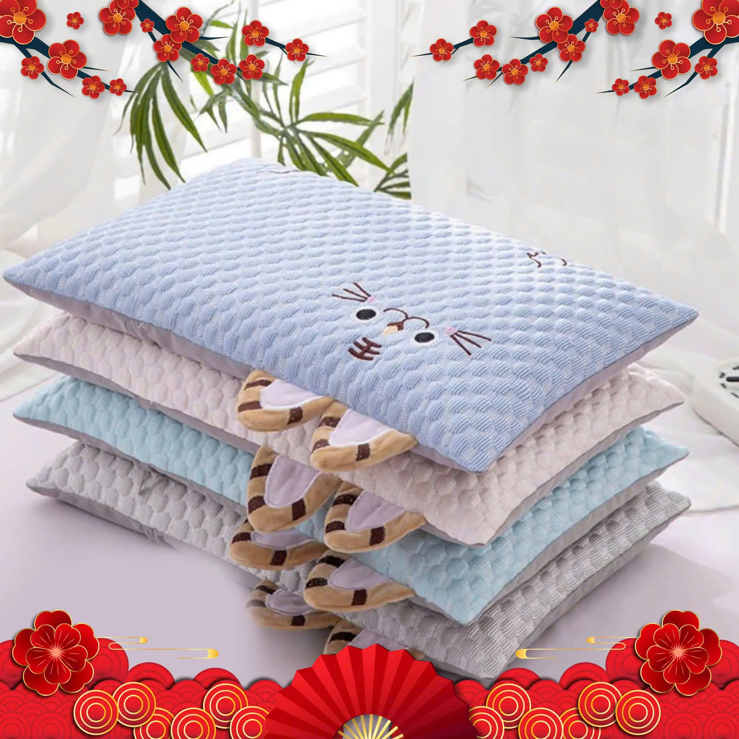 ( GỐI HOT )[ HÀNG LOẠI XỊN ] Gối trẻ em. Gối MÈO băng BABY POPYBABYSHOP. Gối cho bé Mẫu Giáo và Tiểu Học. Ruột lõi Bông Hơi cực êm. Kt:30x50cm. Cho Bé