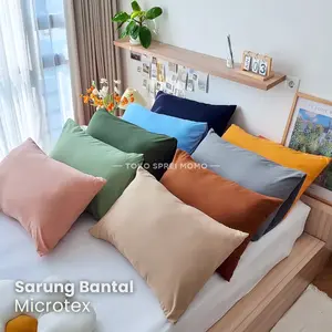 Sarung Bantal / Guling Microtex Polos Solid Colors