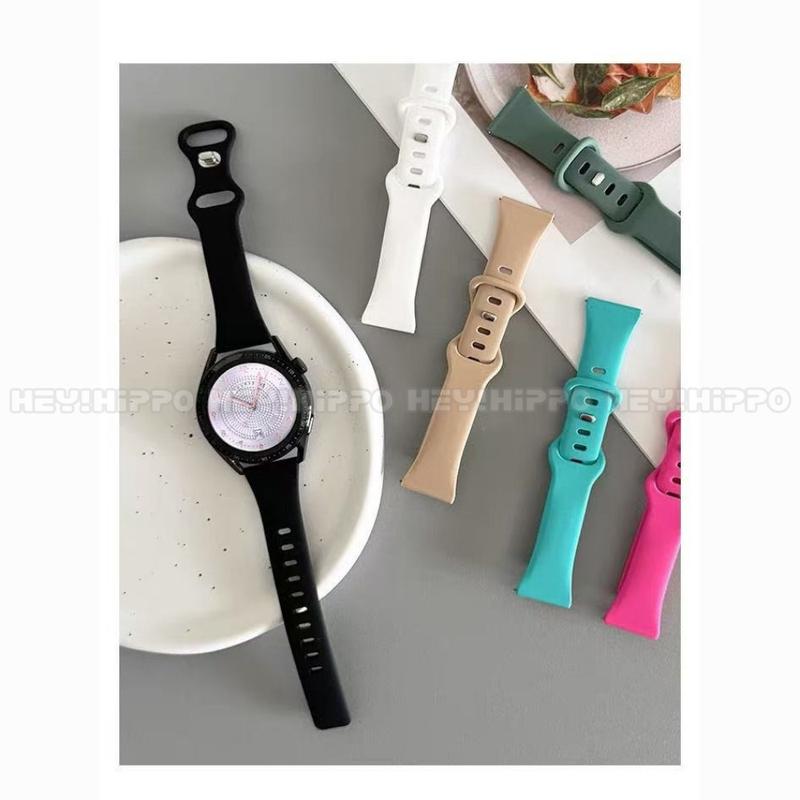 Product Introduction of Texture silicone strap suitable for smartwatches Huawei Watch GT2/GT3/GT4/5 46mm double reverse buckle strap suitable for GT2pro/GT3pro/GT5pro 46mm watch band 22mm bands 18