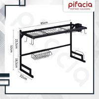Gambar Rak Piring Wastafel 2 Susun Premium Hitam 85 Cm Anti Karat Kuat dari Pifacia Kab. Sidoarjo 4 Tokopedia