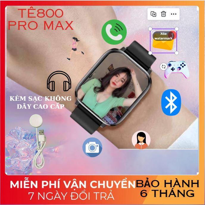 Đồng Hồ T800 Promax Viền Nhám-Sạc không dây nghe gọi qua bluetooth,đọc tin nhắn chơi game,đo sức khỏe thay hình nền cá nhân - Bảo hành 6 tháng