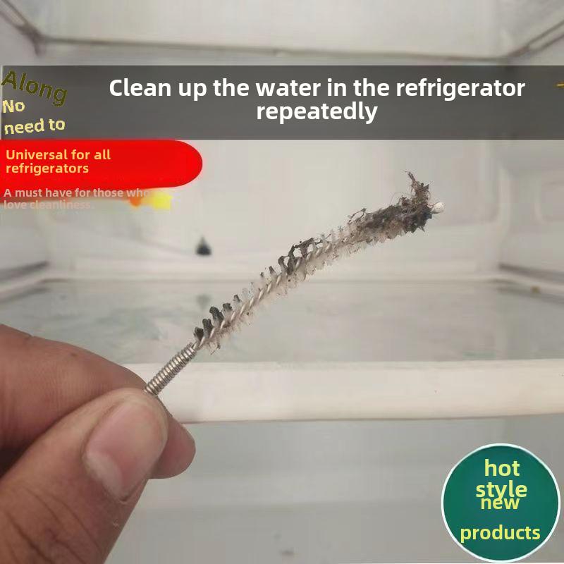 Product Introduction of Refrigerator Drain Hole Drainage Facility Freezer Water Accumulation Ice Blocking Refrigerator Water Pipe Drain Outlet Dredging Tool 5