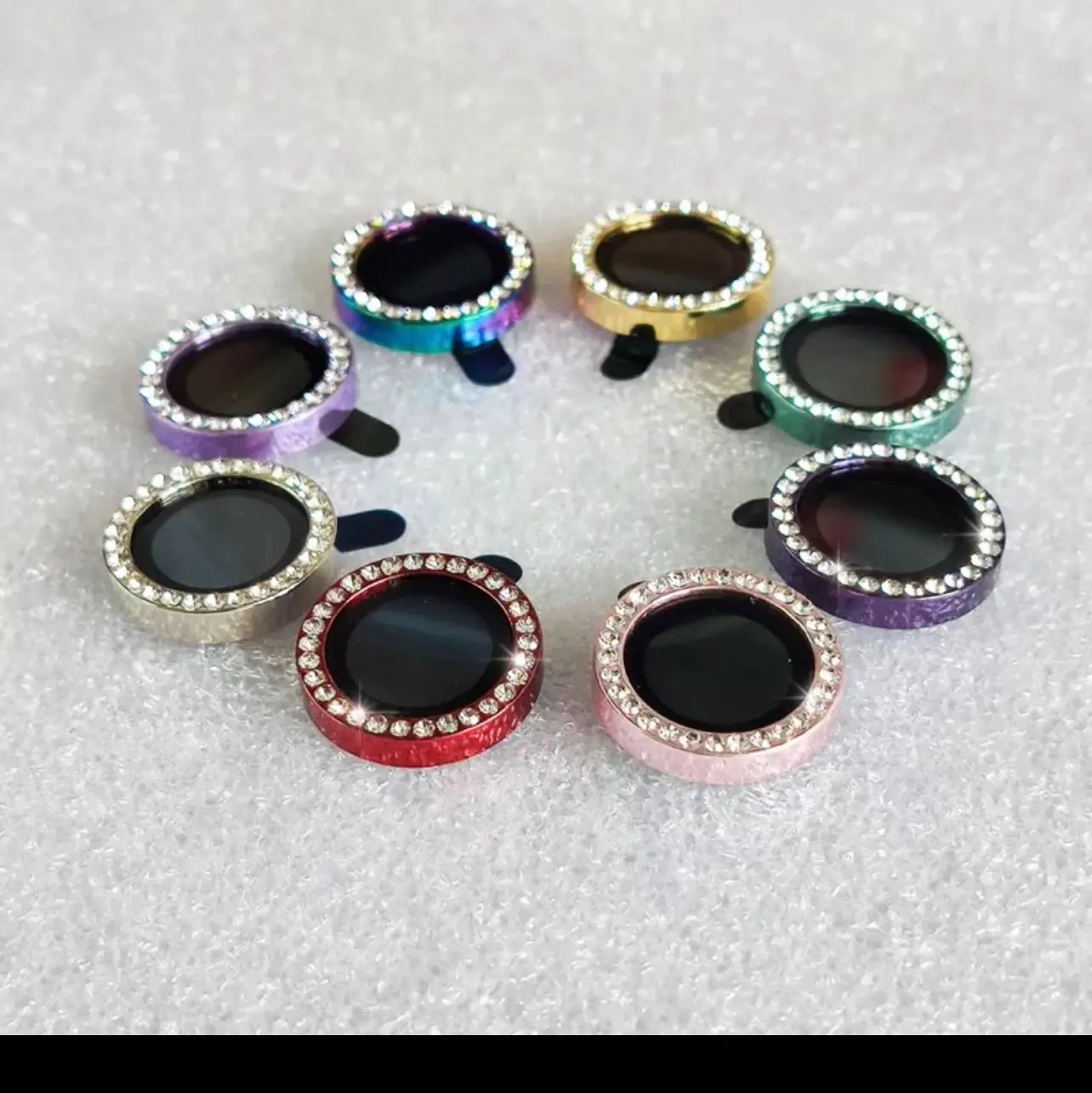 Kính cường lực iphone đính Kim Cương bảo vệ mắt Camera 14 Pro Max / 13 / 11 /12 Pro Max  [Lẻ 1 Mắt Kim Cương]