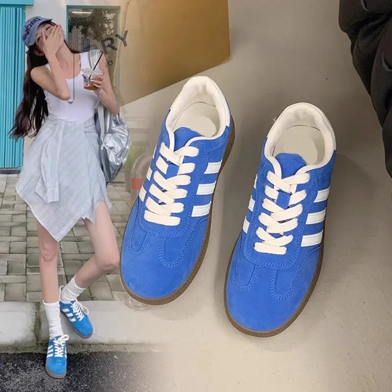 blue gray shoe xanh platformBlue Gray Shoes Green Platform [2128 People Rated] Retro Blue German Training Shoes for Women 2024 Autumn Winter New Casual Versatile Dopamine Sports Flat Agan Sneakers