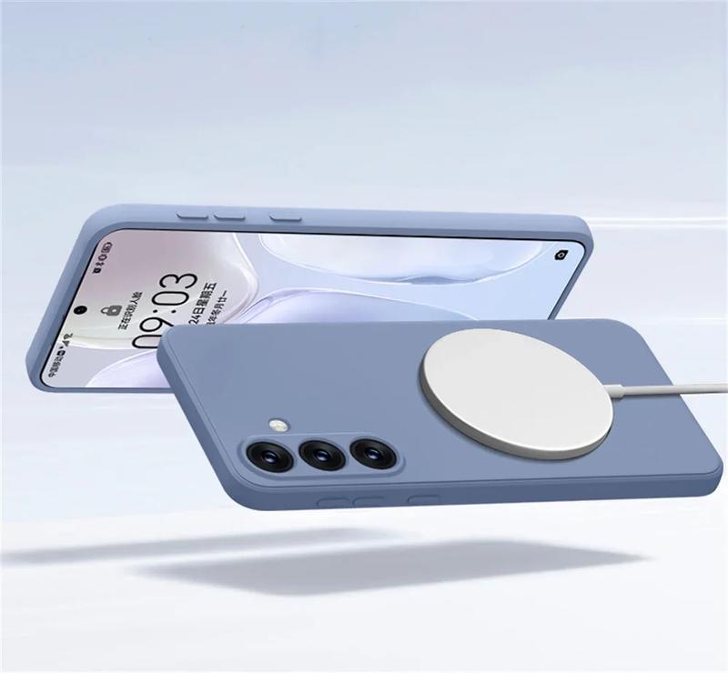 Product Introduction of Original Liquid Silicone Magnetic Wireless Charge Case For Samsung Galaxy S25 S24 Ultra S23 S22 S21 For Magsafe Shockproof Cover 1