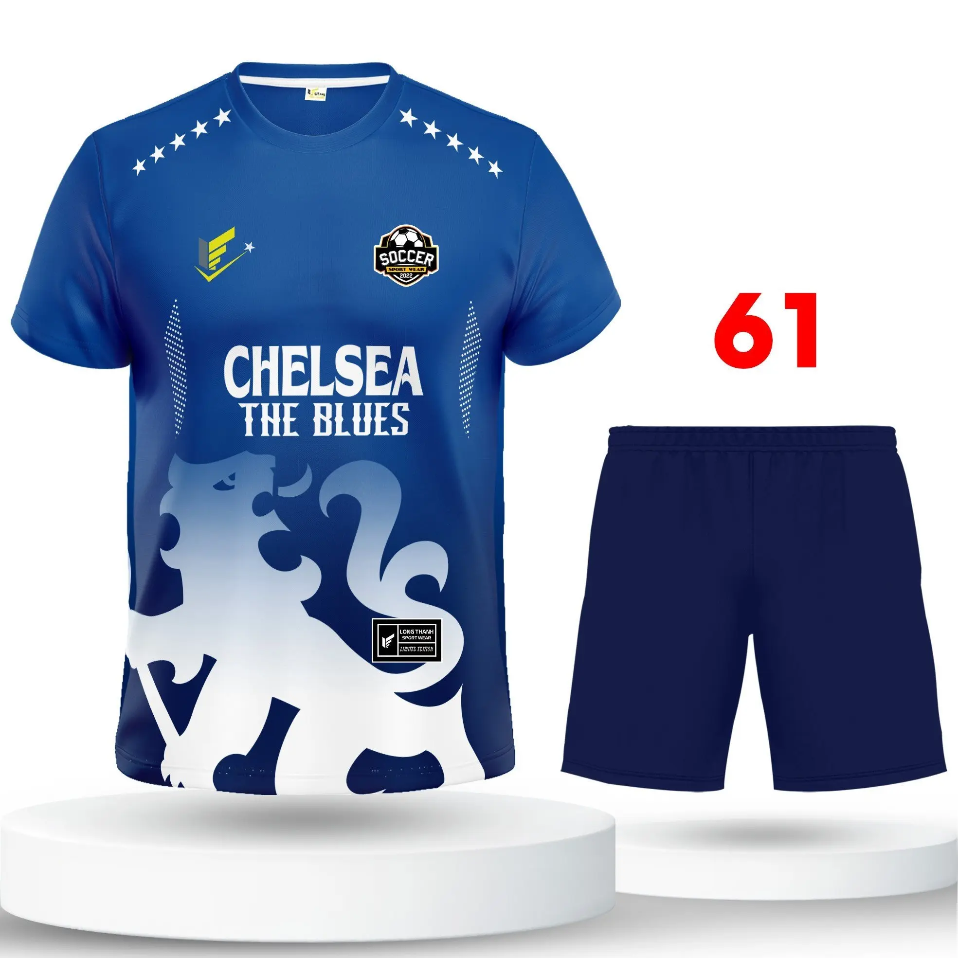 Bộ quần áo thể thao, đồ đá bóng Chelsea Xanh, thun lạnh cao cấp Top Sport