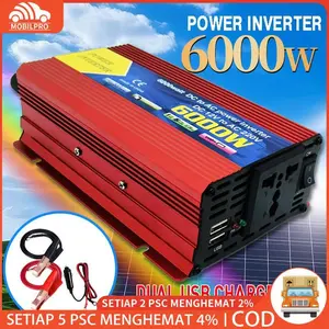 Inverter 6000 Watt Power Inverter DC Ke AC Aki listrik Serbaguna Daya Besaar 6000W Universal Inverter Mobil