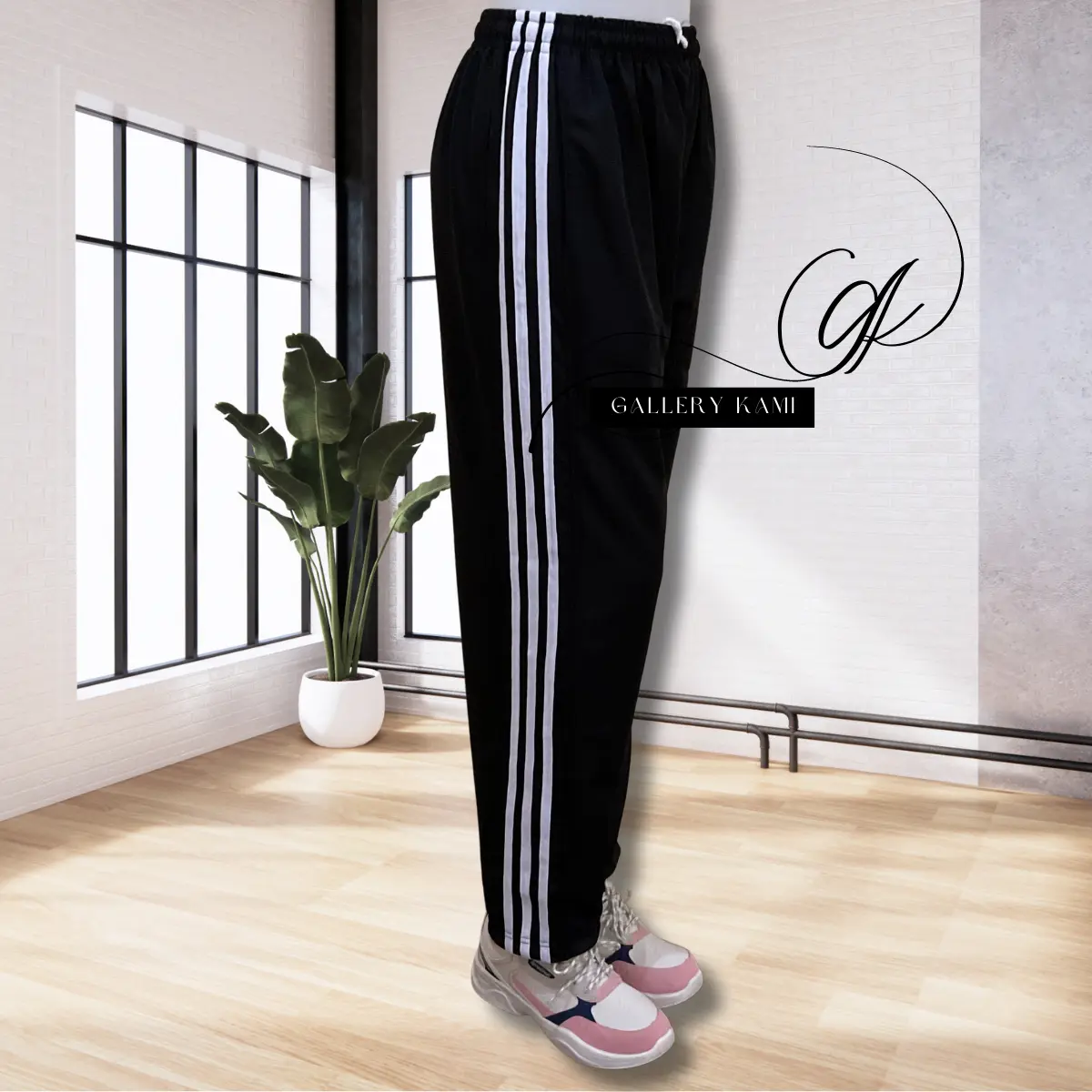 Celana Panjang Training Olahraga Trening Stripe3  Size XL Jumbo Gallery Kami