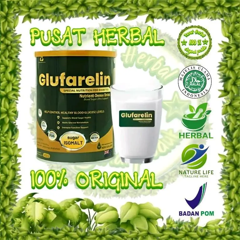 GLUFARELIN MILK 400Gr Asli Original Susu Diabetes Recomended SH 0