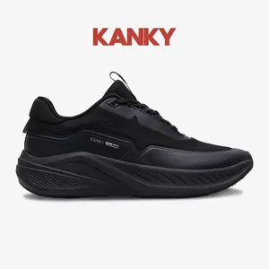 Kanky Orion - Sepatu Sneakers Running Pria Dewasa - Black, 40