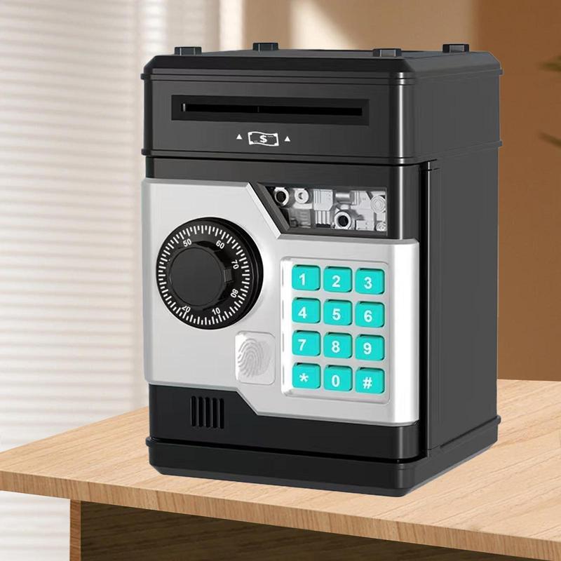 Product Introduction of Fingerprint ATM Machine Design Piggy Bank, Creative Money Saving Box, Home Decor for Living Room Bedroom Office [Battery Required, without Battery], Valentines Gift for Him 11