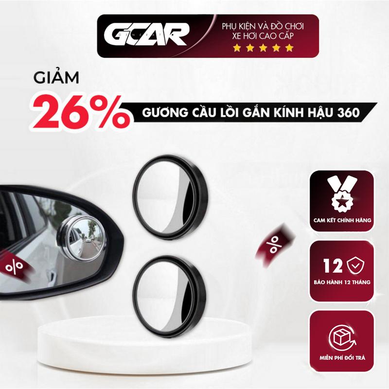  Gương Cầu Lồi Gắn Kính Hậu Ô tô Xoay 360 Xóa Điểm Mù - Gương Hít Chân Không 2024 guong  cauloi guong  chieuhau cau loi oto 
