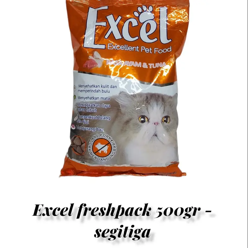 makan pakan kucing cat food murah bagus excel 500 gram fresh pack 0