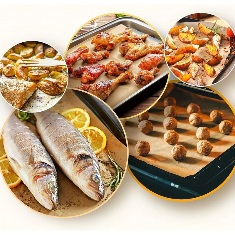Product Introduction of Household Non-Stick Parchment Baking Paper Heat Resistant Oil Proof Sandwich Wrapper Waterproof Baking Pan Liner Dough Bakeware Utensils 10