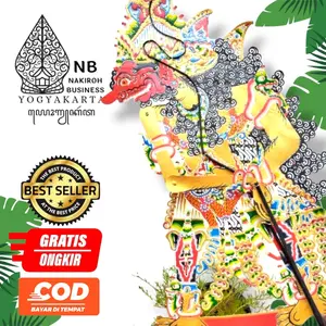 NAKIROHBUSINESS Wayang Kulit Asli RAHWANA Jumbo Ukuran 70 cm Standar Dalang