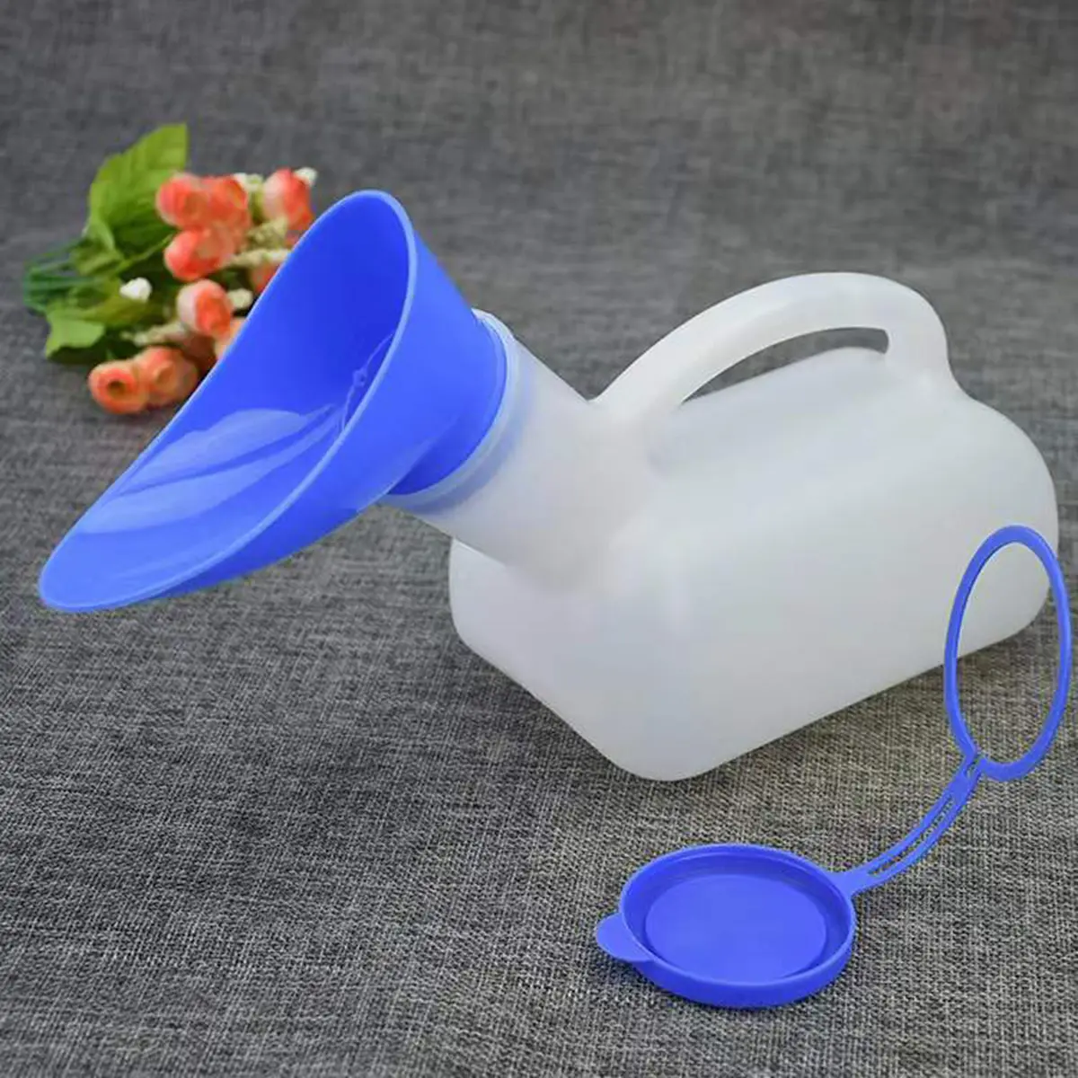 1000ML Unisex Universal Urinal Bottle Portable Car Urinals with Interface Camping PE Urinal Toilet