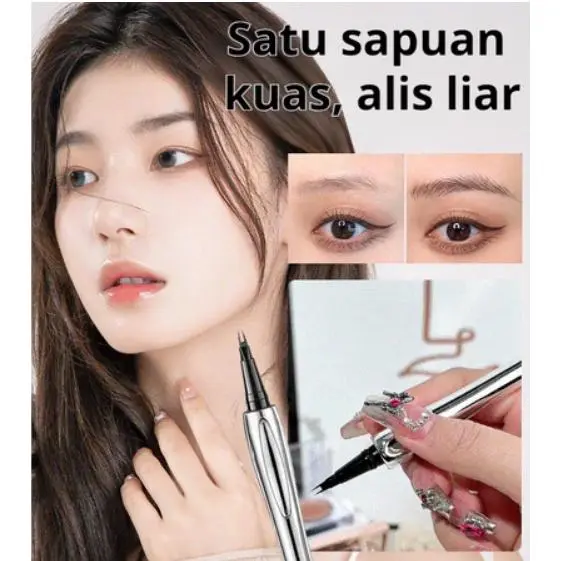 cod&ready 2 Points Eyebrow Pen/ Waterproof Dan Tahan Lama 2 Tip Eyebrow Pencil/Long Lasting Anti Luntur Natural Eyebrow INDAHPUTRIMALL 3