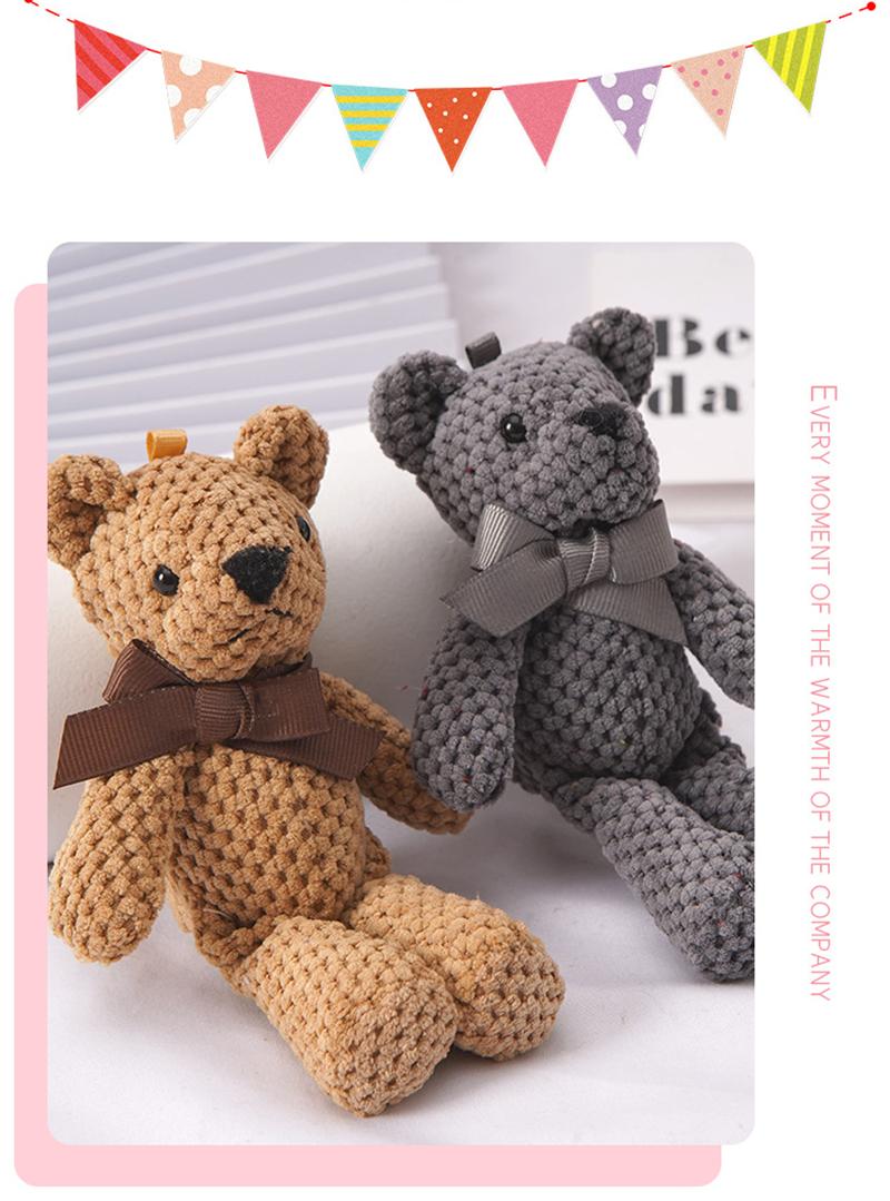 Product Introduction of Baby Bear Stuffed Plush Toys 15CM Plush Animals Cute Bag Key Pendant Children Dolls Birthday Gifts Wedding Party Decor 9