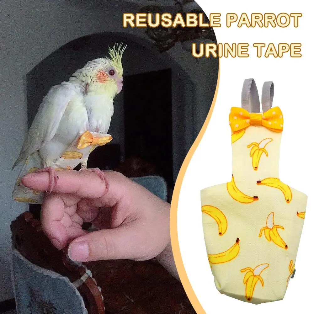 Reusable Parrot Urine Tape Mynah Bird Can Fly Diaper Rope 4pcs/set E6I0